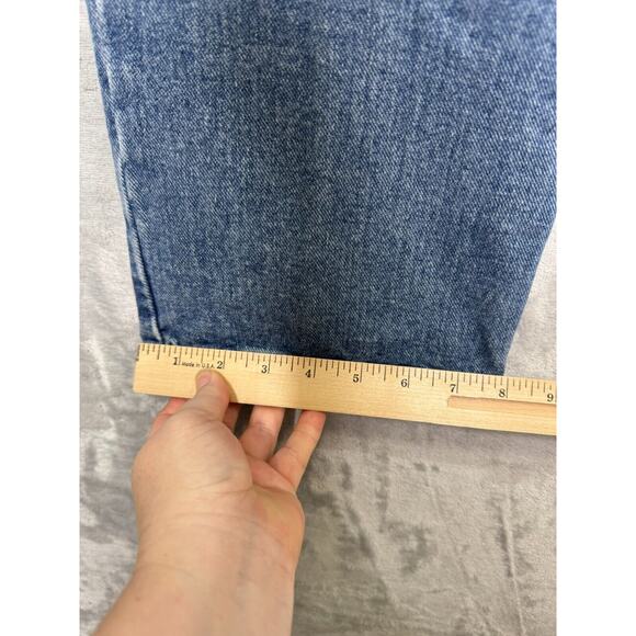 Cruel Girl Relaxed Jeans Womens 17 Long Medium Blue Tapered Leg AS IS Work Denim - Picture 11 of 12